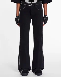 Online x future flared pants with studs for women Women Pants