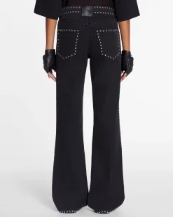 Online x future flared pants with studs for women Women Pants