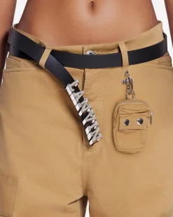 Clearance x future leather belt with rhinestones Women Belts