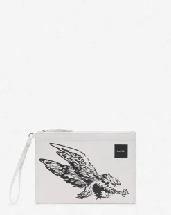 Discount x future leather clutch with eagle print Wallets & Small Leather Goods