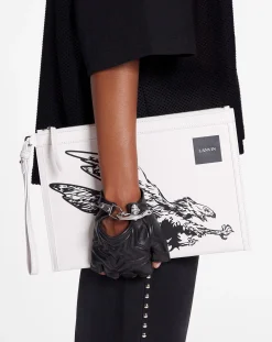 Discount x future leather clutch with eagle print Wallets & Small Leather Goods