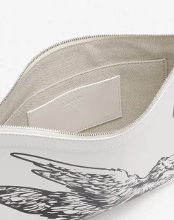 Discount x future leather clutch with eagle print Wallets & Small Leather Goods