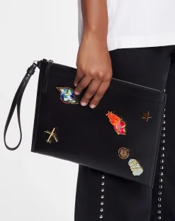 Clearance x future leather clutch with pins Wallets & Small Leather Goods