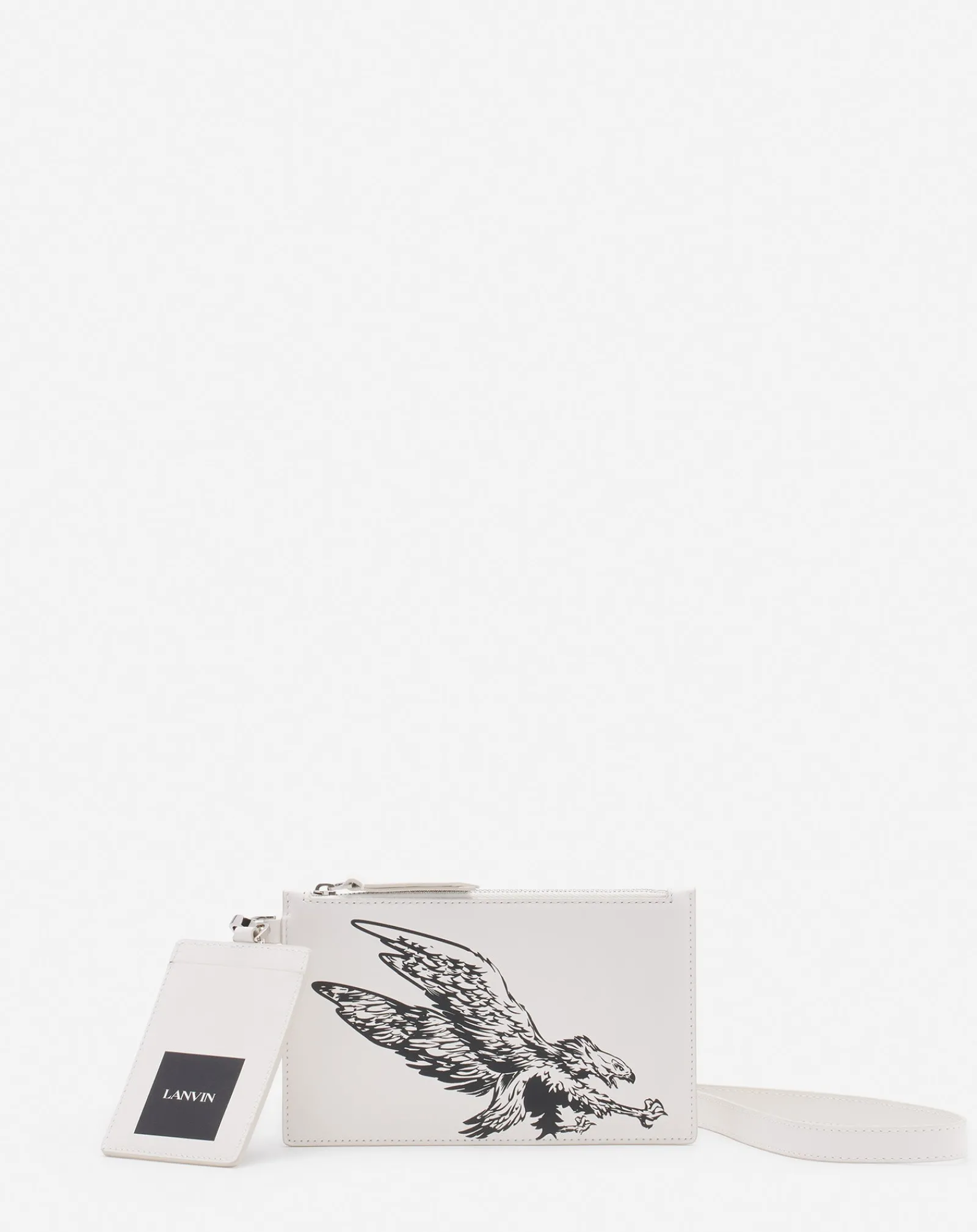 Sale x future leather double clutch with eagle print Wallets & Small Leather Goods