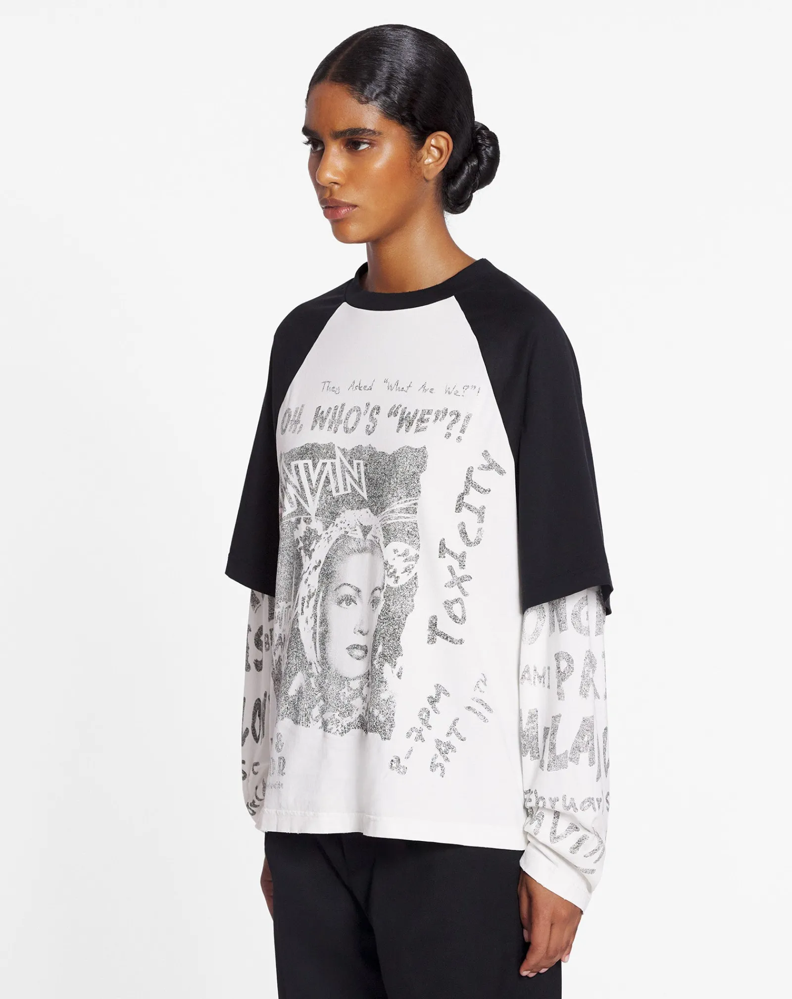 x future long-sleeved print t-shirt Women T-shirts & Sweatshirts
