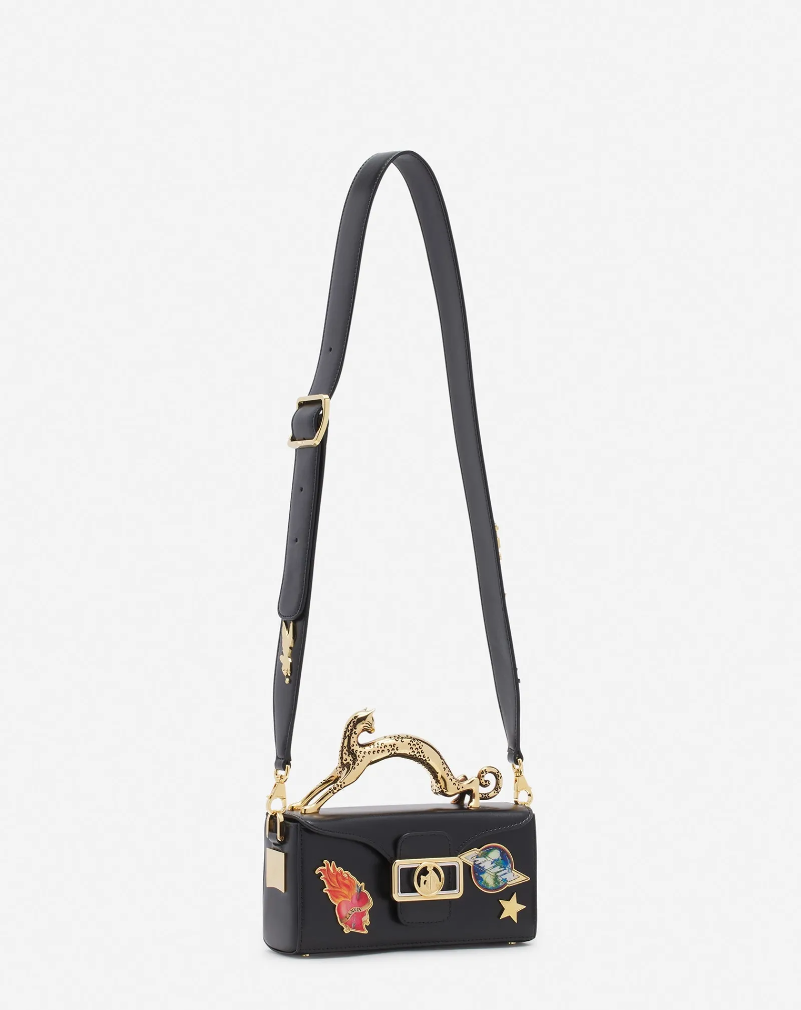 Hot x future pencil cat nano leather bag with pins Crossbody Bags