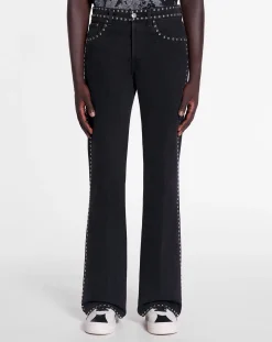 Online x future studded flared pants for men Pants & Shorts