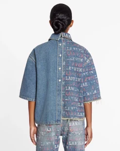 Discount x future unisex asymmetrical printed shirt Women Tops
