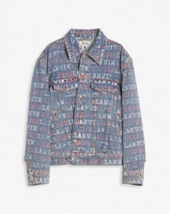 Hot x future unisex asymmetrical printed jacket Women Coats & Jackets