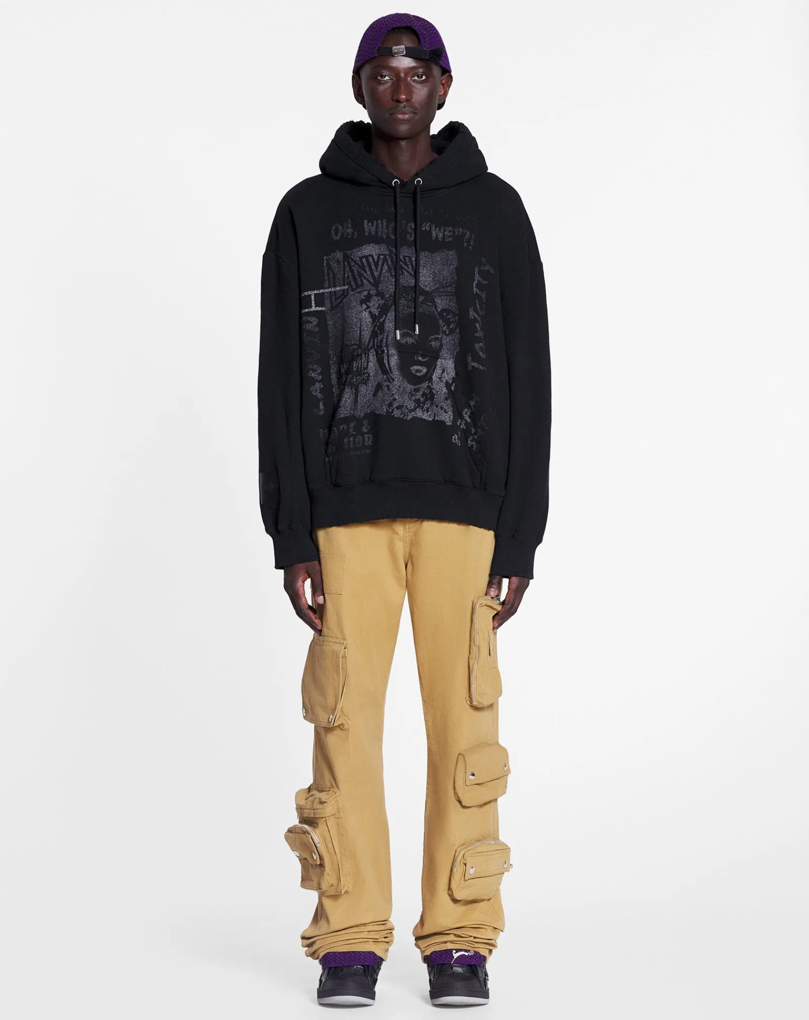 Clearance x future unisex loose-fit printed hoodie Women T-shirts & Sweatshirts