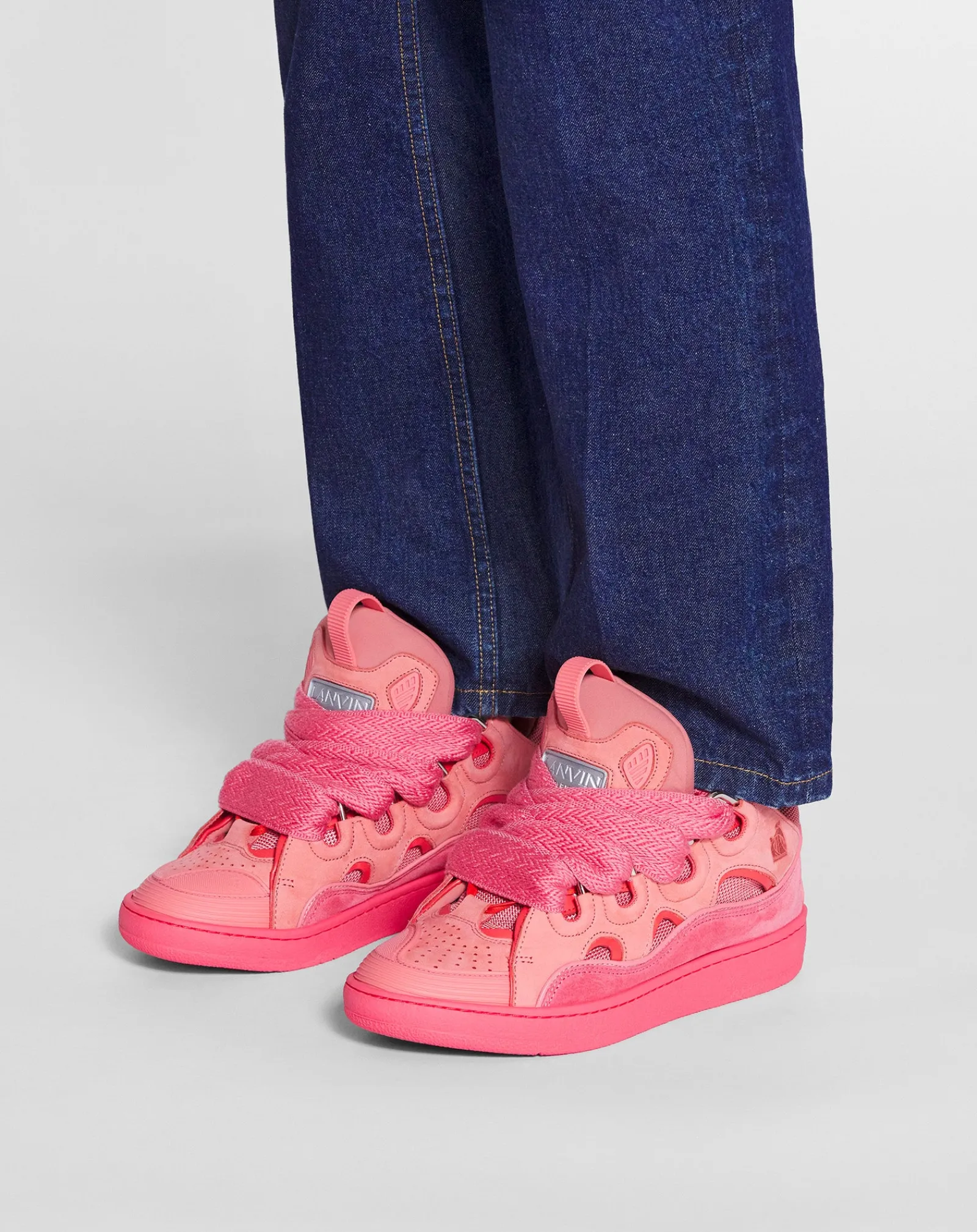 Leather curb sneakers Women Curb
