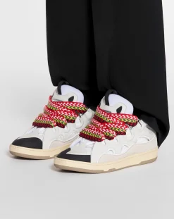 New Leather curb sneakers Women Sneakers