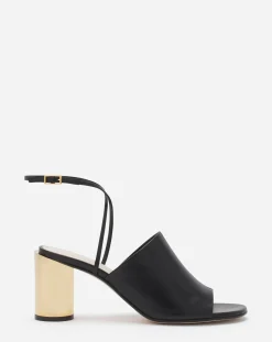 Clearance Leather sequence by chunky heeled sandals Women Sandals & Mules