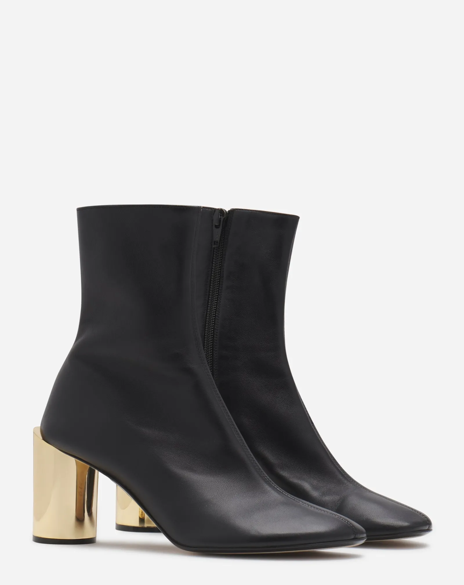 Hot Leather sequence by chunky heeled boots Women Boots & Booties
