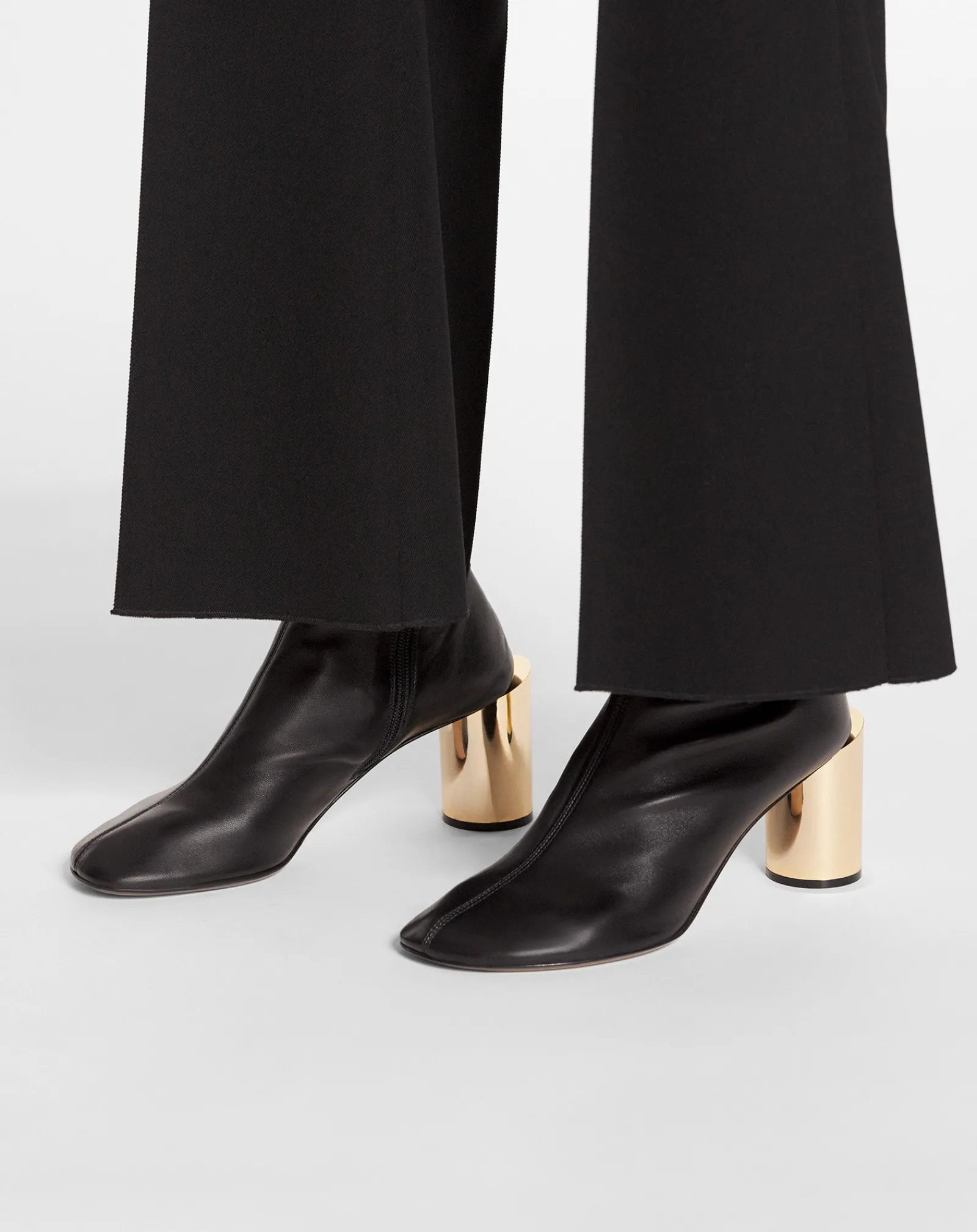 Hot Leather sequence by chunky heeled boots Women Boots & Booties
