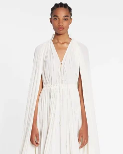 Hot Long charmeuse ruffle dress Women Dresses