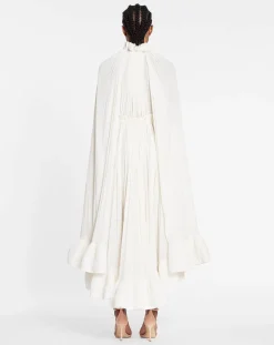 Hot Long charmeuse ruffle dress Women Dresses