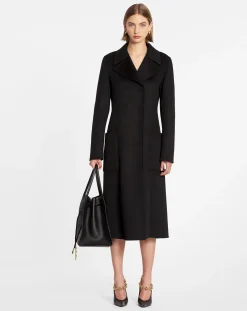 Outlet Long coat in double-faced cashmere Women Coats & Jackets