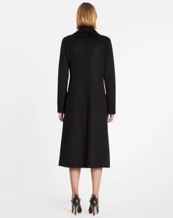 Outlet Long coat in double-faced cashmere Women Coats & Jackets