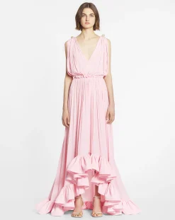 Outlet Long dress with ruffles Women Dresses