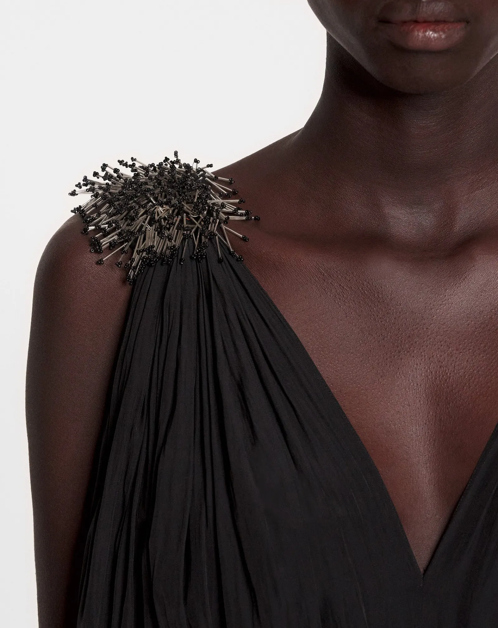 Long embroidered charmeuse evening gown Women Dresses