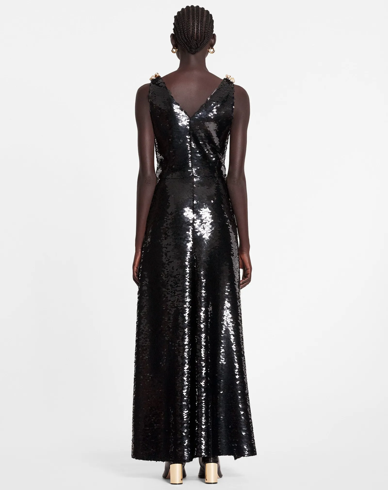 Online Long embroidered sleeveless dress Women Dresses