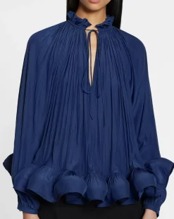 New Long-sleeve charmeuse blouse Women Tops