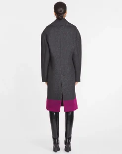 Discount Loose-fit two-tone coat Women Coats & Jackets