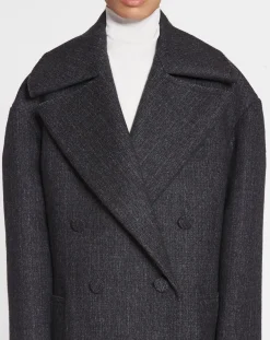 Discount Loose-fit two-tone coat Women Coats & Jackets