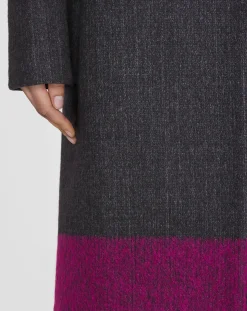 Discount Loose-fit two-tone coat Women Coats & Jackets