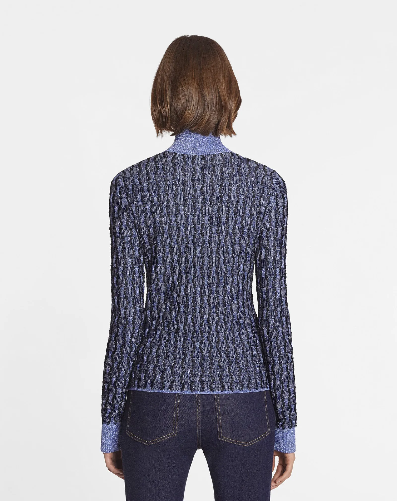 Lurex jacquard top Women Knitwear