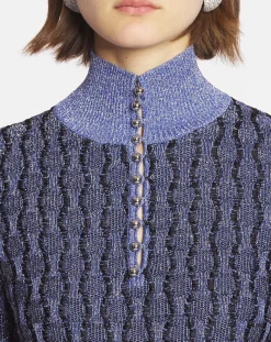 Lurex jacquard top Women Knitwear