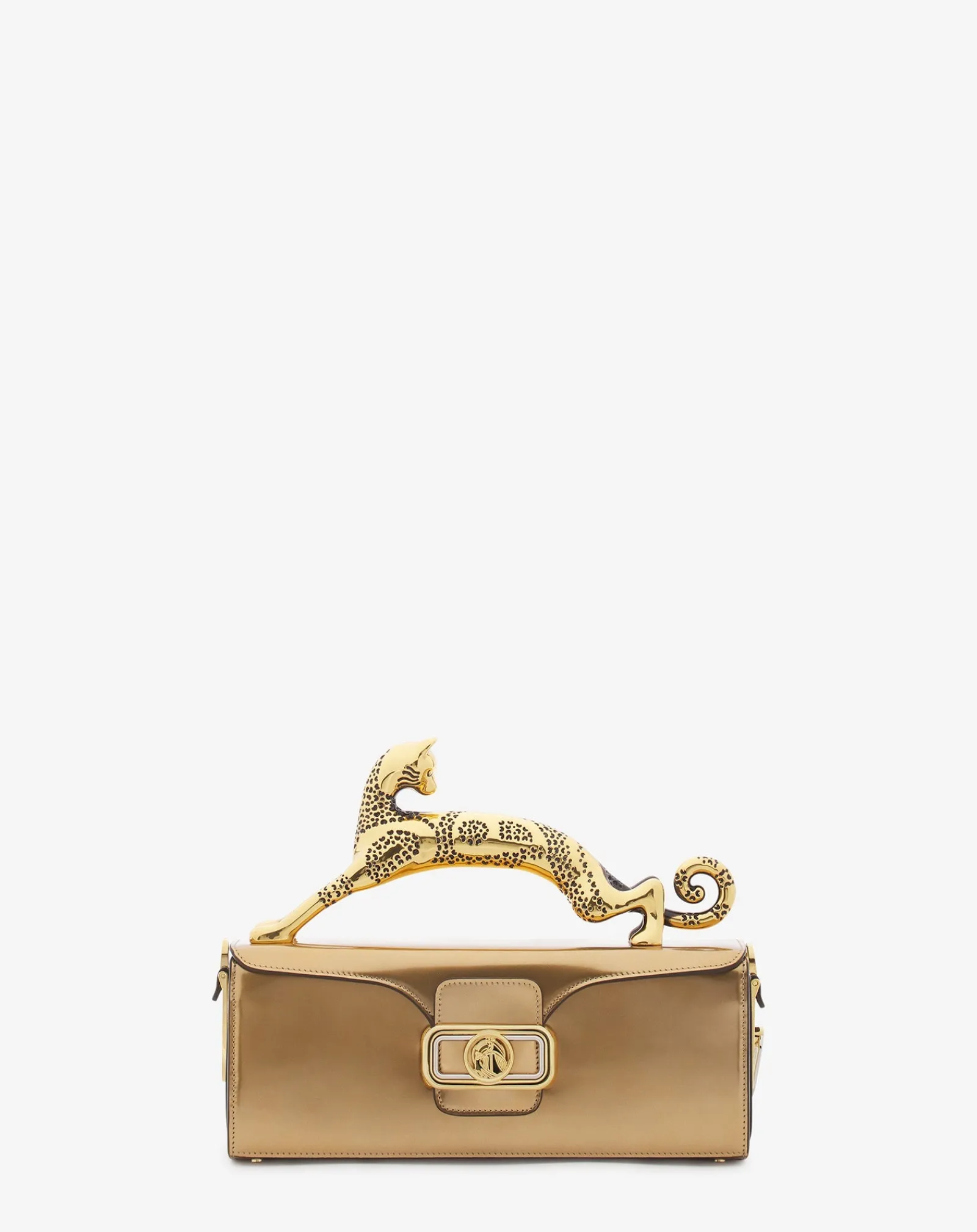 New Medium pencil cat bag in metallic leather Women Pencil
