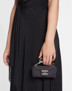 Sale Micro pencil cat bag in suede Women Wallets & Small Leather Goods