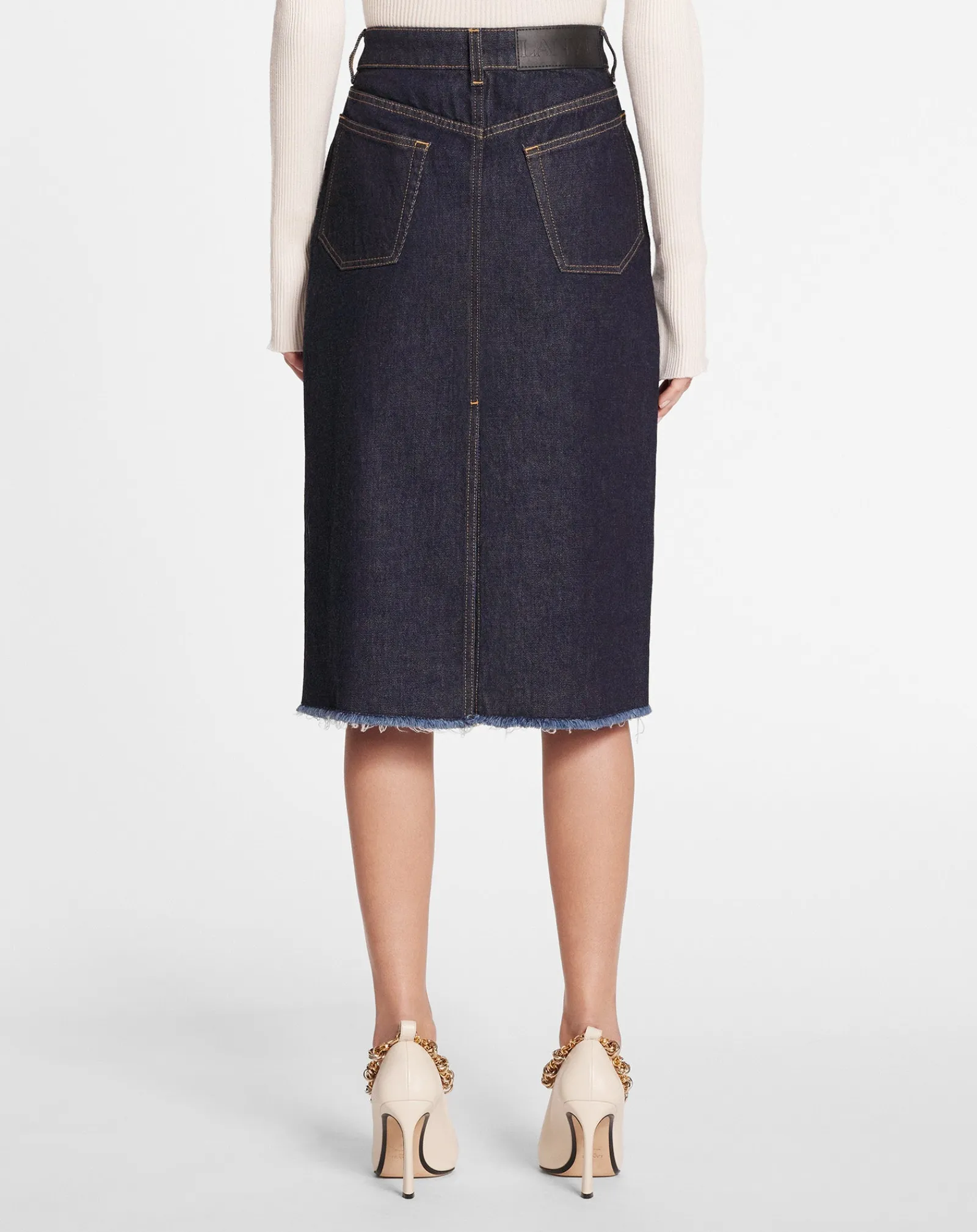 Hot Mid-length straight denim skirt Women Skirts & Shorts