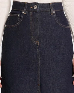 Hot Mid-length straight denim skirt Women Skirts & Shorts