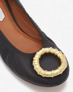 Outlet Mélodie leather ballerina flat Women Ballerinas