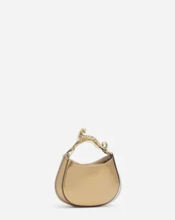 Hot Nano hobo cat bag in metallic leather Women Hobo
