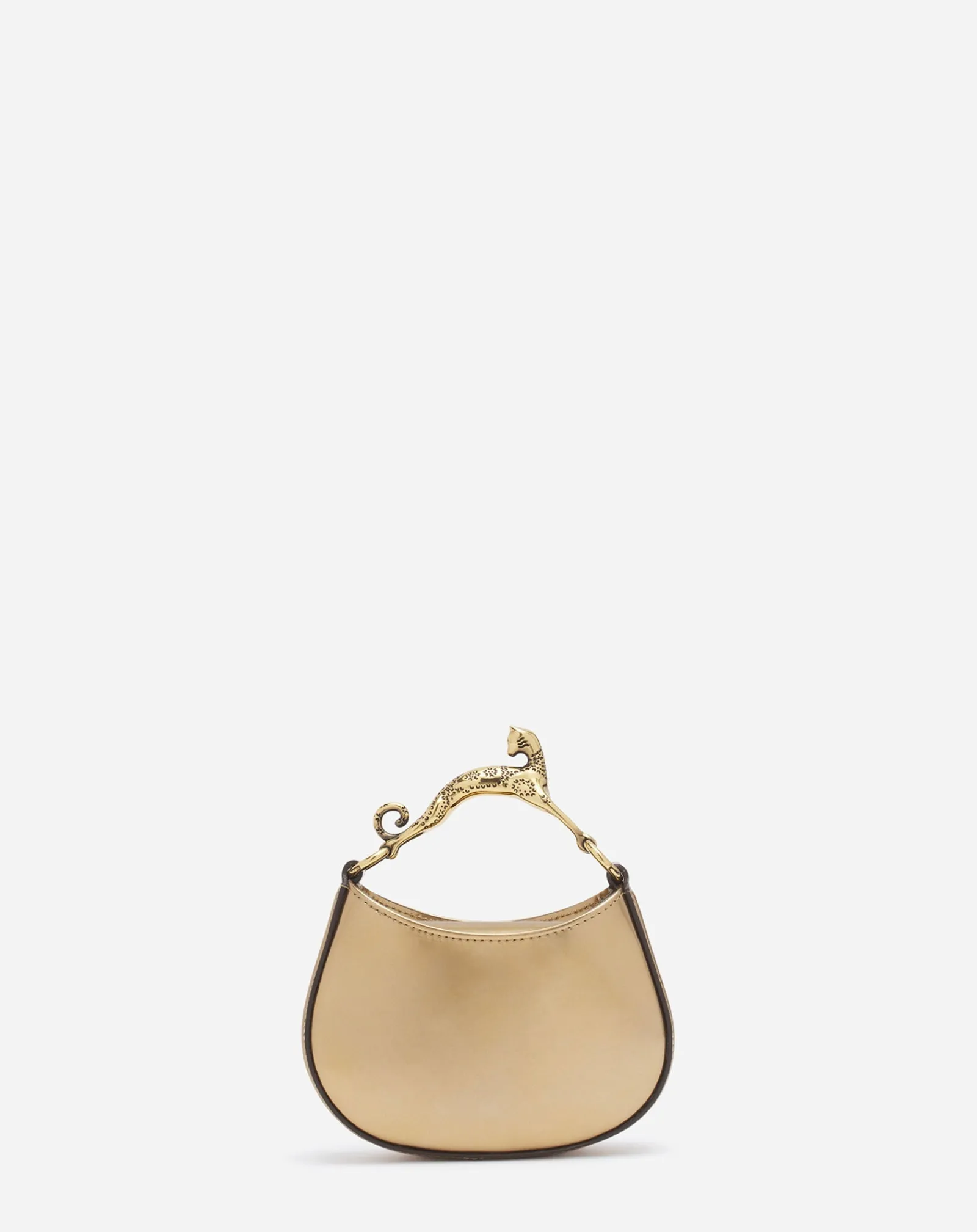 Hot Nano hobo cat bag in metallic leather Women Hobo