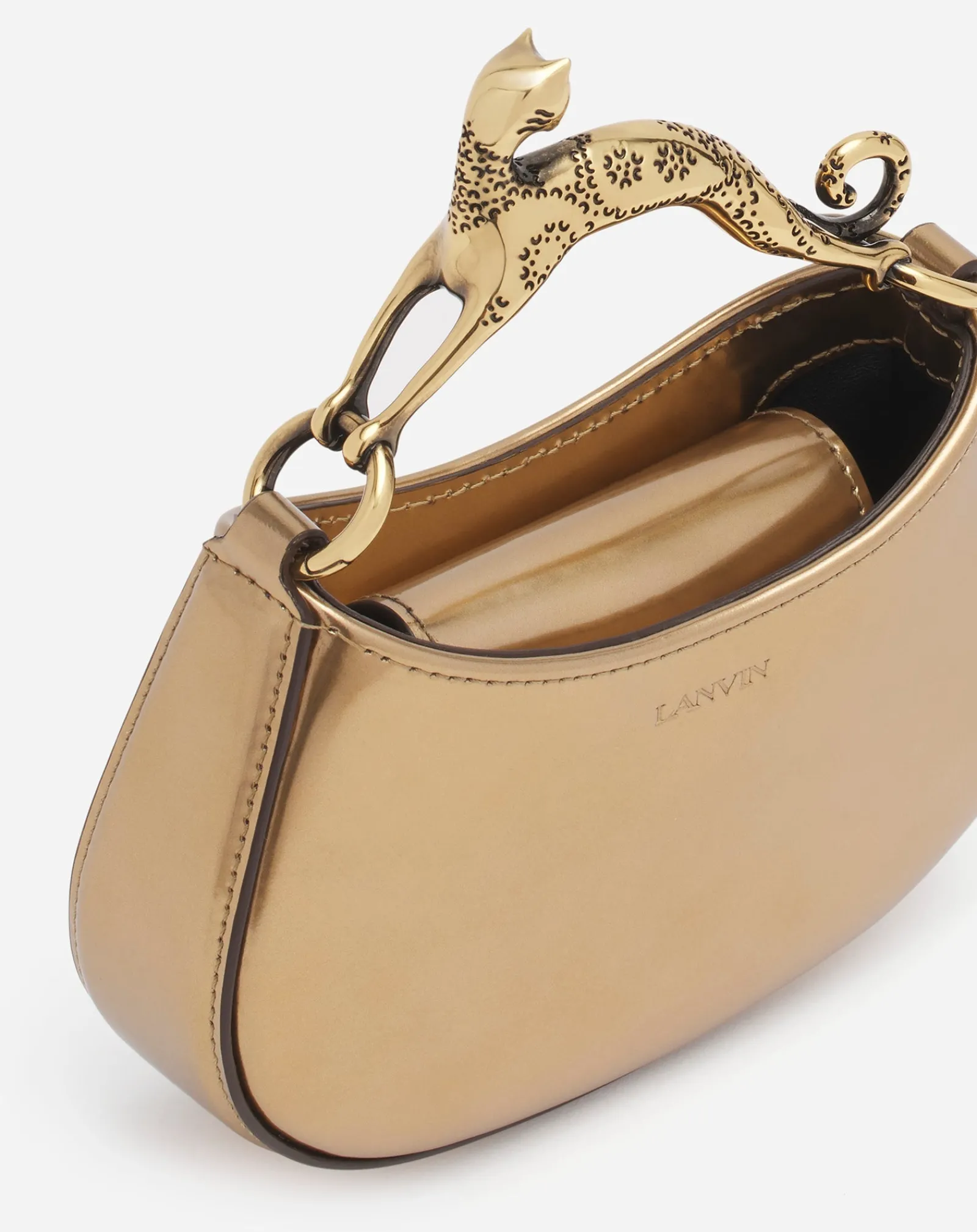 Hot Nano hobo cat bag in metallic leather Women Hobo