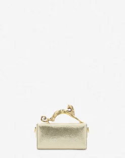 Hot Nano pencil cat bag in crackled metallic leather Women Crossbody Bags & Shoulder Bags