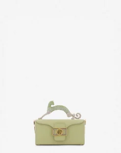 Outlet Nano pencil cat bag in leather and rhinestones Women Mini Bags & Clutches