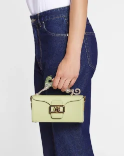 Outlet Nano pencil cat bag in leather and rhinestones Women Mini Bags & Clutches