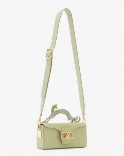 Outlet Nano pencil cat bag in leather and rhinestones Women Mini Bags & Clutches