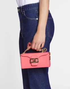 Hot Nano pencil cat bag in leather and rhinestones Women Pencil