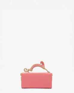 Hot Nano pencil cat bag in leather and rhinestones Women Pencil