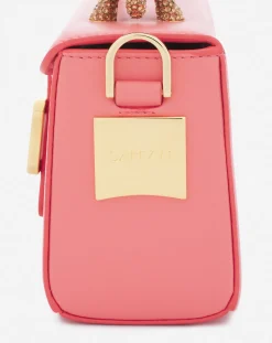 New Nano pencil cat bag in leather and rhinestones Women Mini Bags & Clutches