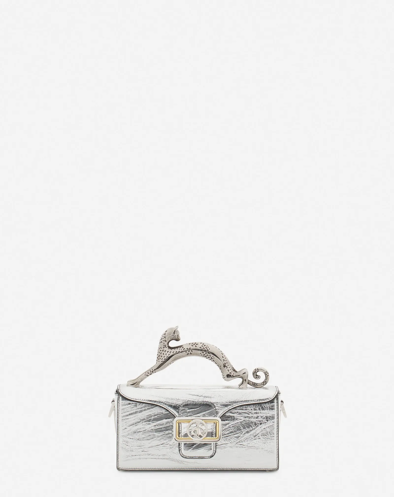 Online Nano pencil cat bag in metallic leather Women Pencil