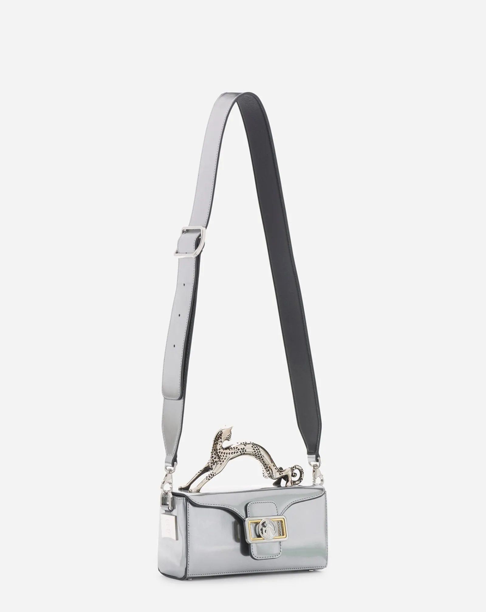 Hot Nano pencil cat bag in metallic leather Women Pencil