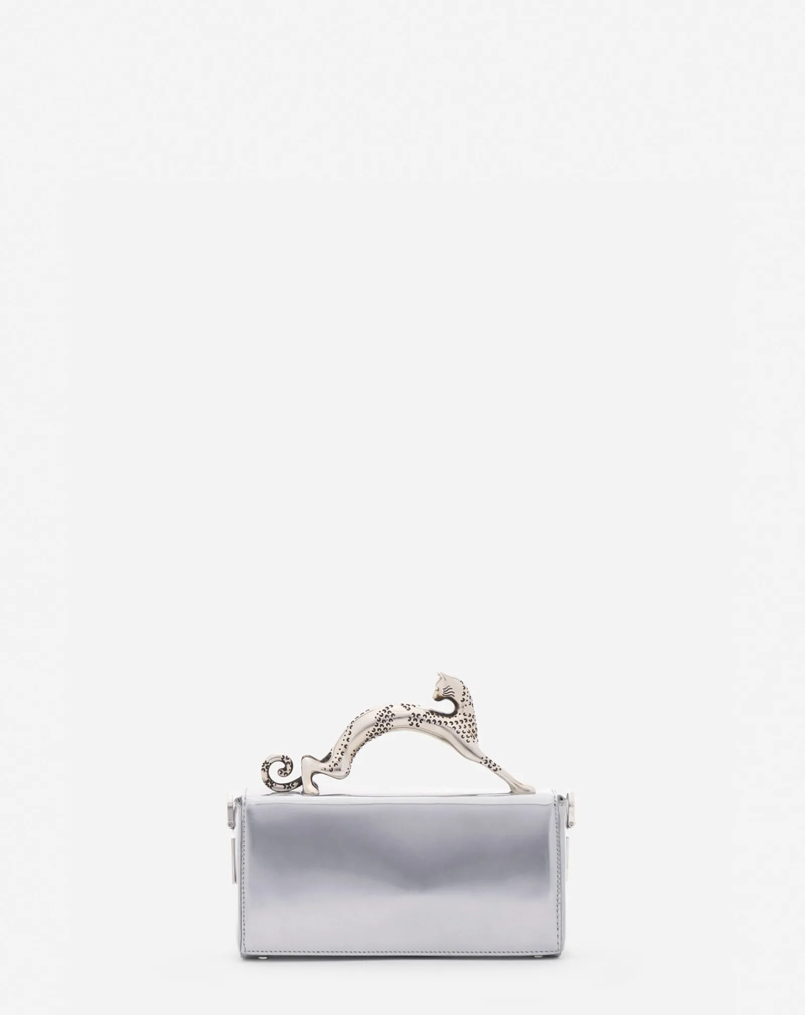 Hot Nano pencil cat bag in metallic leather Women Pencil